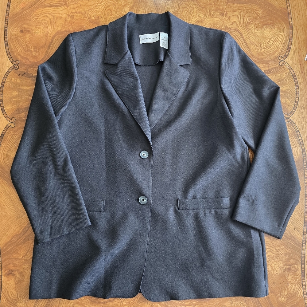 Alfred Dunner Black Fitted Blazer size 12